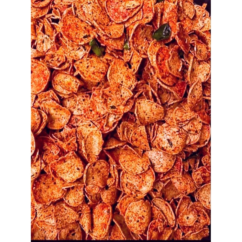 

Keripik Basreng pedas daun jeruk 1kg