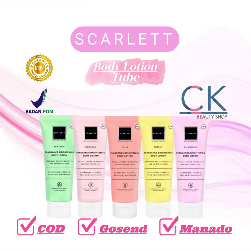 MANADO | SCARLETT Whitening Lotion Tube | Lotion Tube Jolly | Lotion Mini Scarlett | Lotion terbaru 