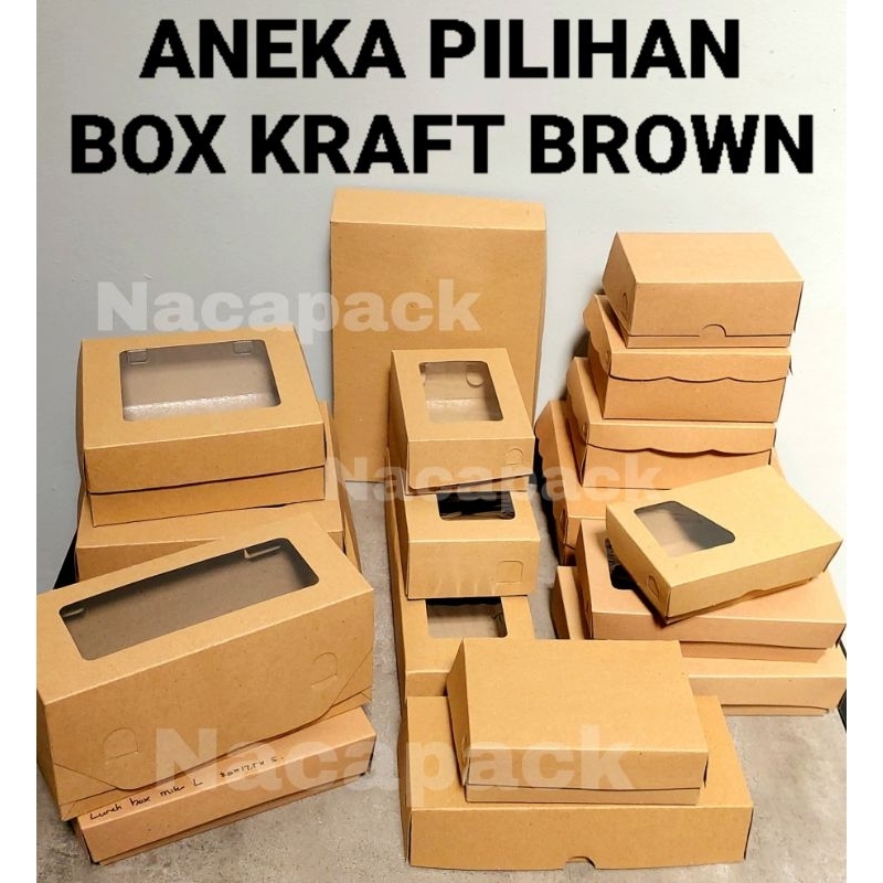 

BOX KRAFT COKLAT BERBAGAI VARIASI | LUNCH BOX COKLAT | LUNCH BOX COKLAT MIKA LAMINASI | NON LAMINASI