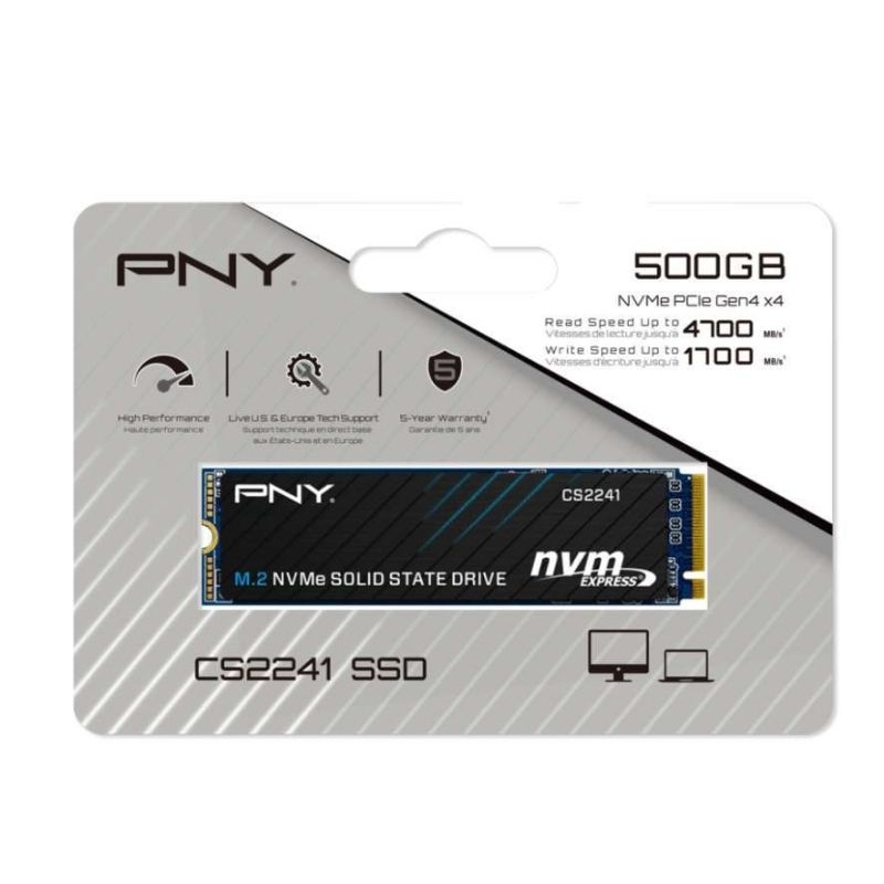 PNY SSD CS2241 500GB NVME PCIe - SSD PNY 500GB M.2 NVME CS2241 Gen 4x4