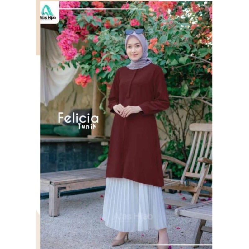 Felicia tunik by afas hijab , Ready size S