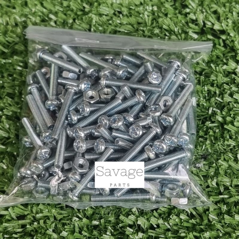 100 PCS BAUT + MUR 3X20MM JP M3 X 20MM