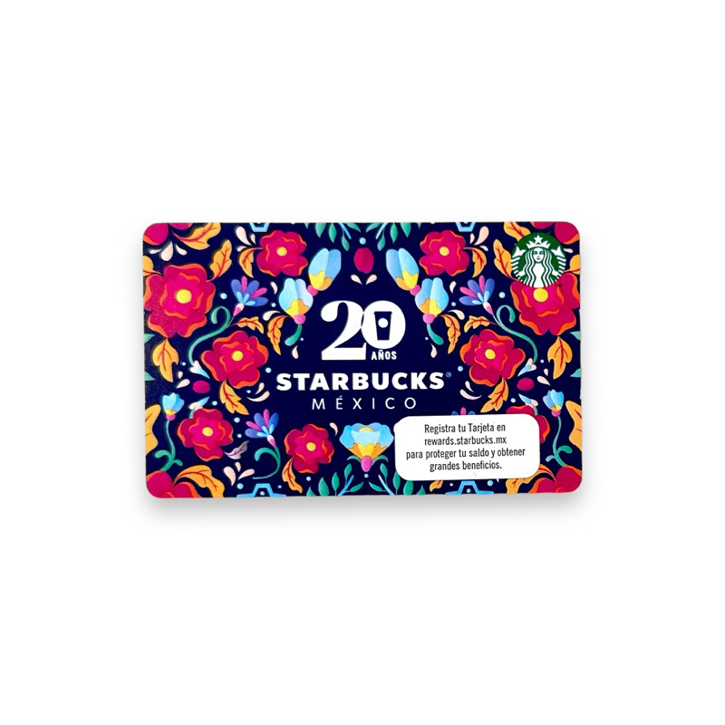 Starbucks Card Mexico 20 Anos Anniversary Kartu Paper 2022 Giftcard