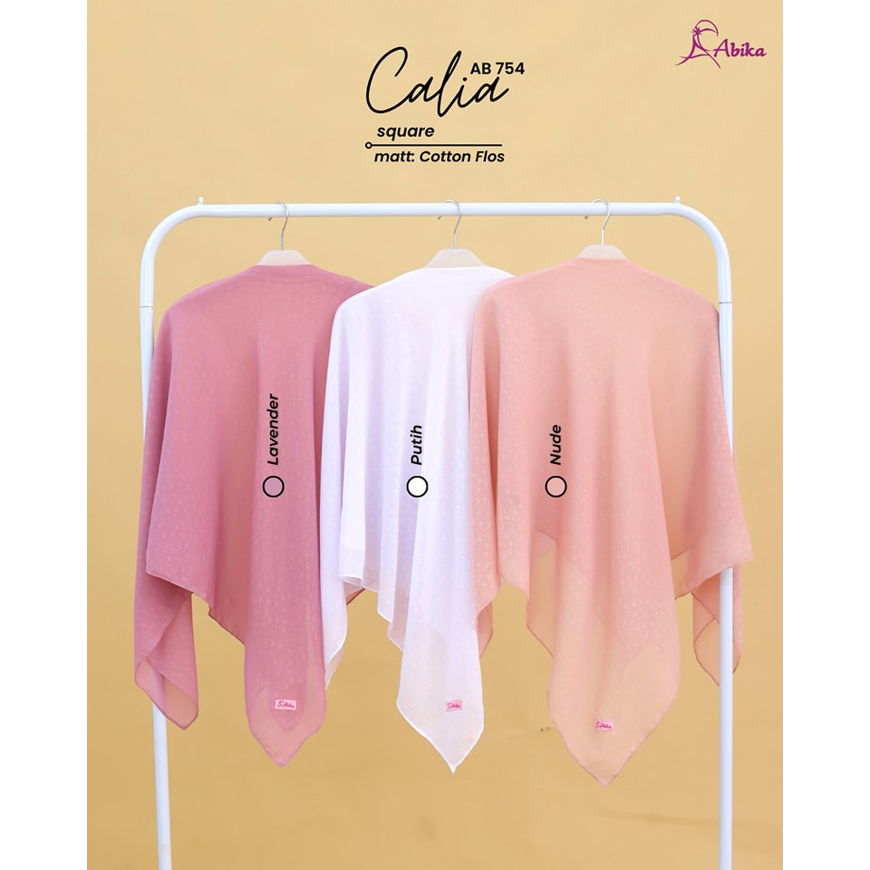 [ABIKA] Calia Hijab Segi Empat Jahit Tepi