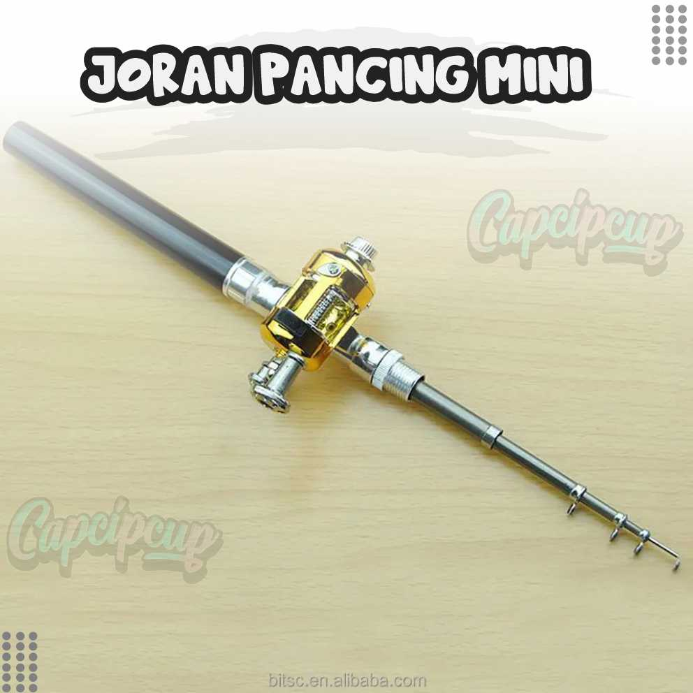 Alat Pancing Mini Joran Pancing Pena Mini Joran Reel Pancing Satu Set Mini Fishing Rod Pena Portable