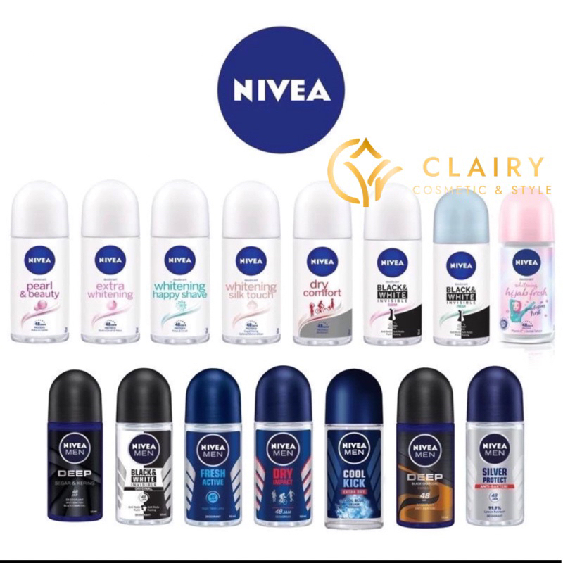 NIVEA ROLL ON 50 ml / 25 ml (MEN / WOMEN) DEODORANT