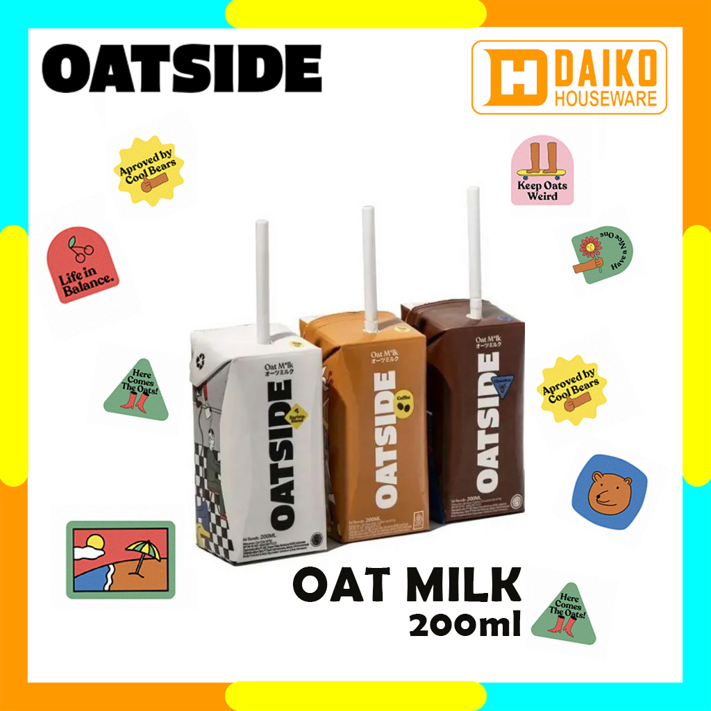 

Oatside Oat Milk 200ml Susu Nabati 3 Varian Rasa - Barista Blend - Coffee Chocolate Susu Kotak