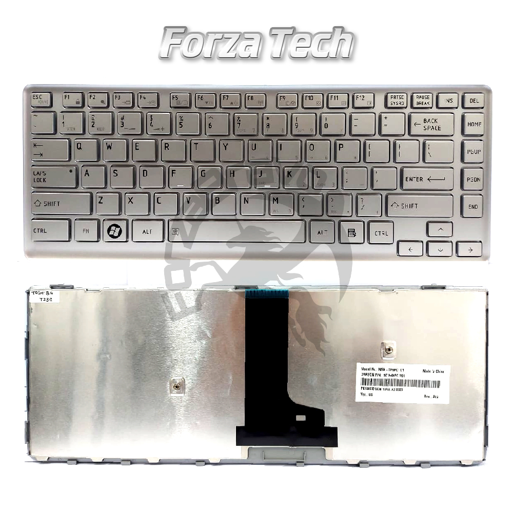 NEW Keyboard Laptop US Untuk Toshiba Satellite T230 T230D T235 T235D Silver BERGARANSI
