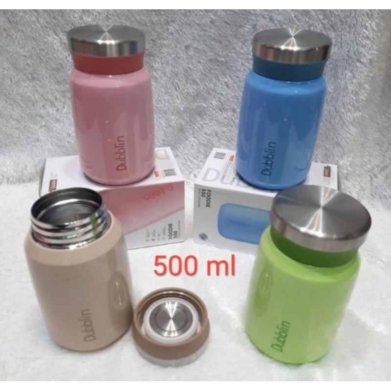 Food container dubblin foodie 550ml termos sayur termos makanan murah stainless termos mpasi anak ta