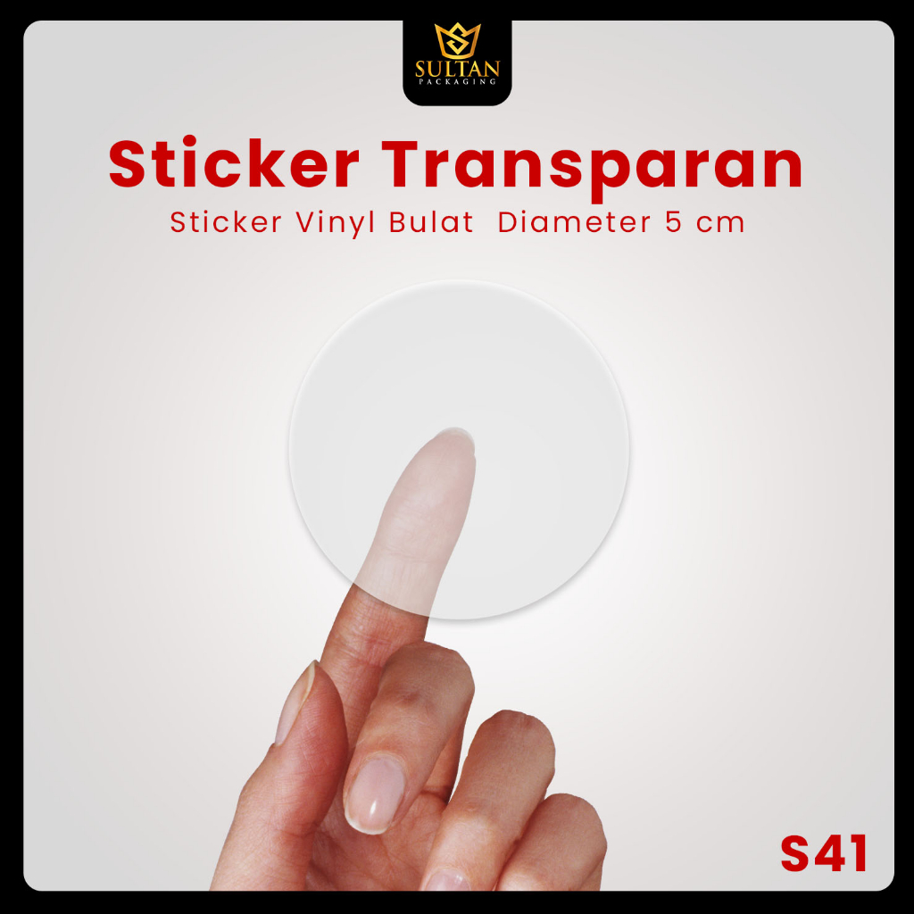 

Sticker - Sticker Vinyl - Sticker Bulat Transparan 5cm - S41