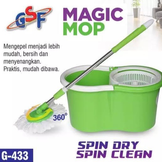 [HOME MART] MAGIC MOP GSF 433L ALAT PEL PAKET LENGKAP GSF433L ALAT PEL PEMBERSIH LANTAI PRAKTIS