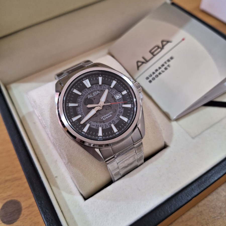JAM PRIA ALBA AU4031X1/AU4031 AUTOMATIC SILVER BLACK ORIGINAL