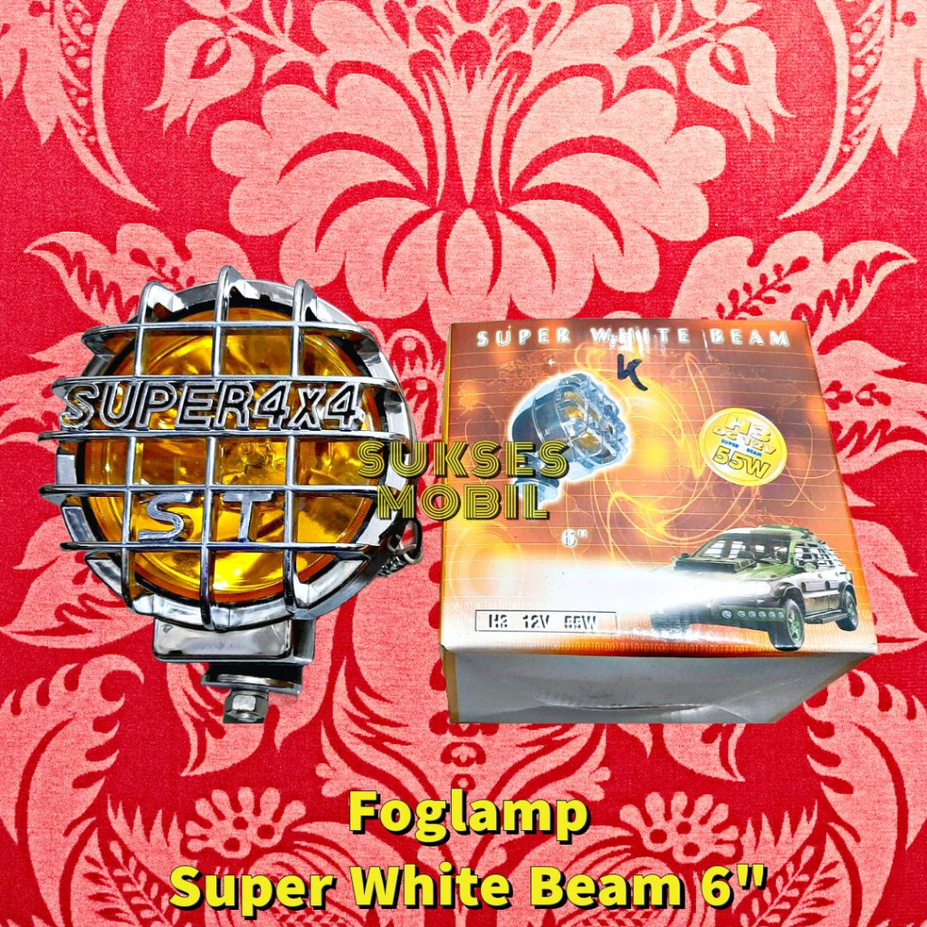 Foglamp H3 DC 12V 55W SUPER WHITE BEAM ( SUPER 4X4 ST ) 6"