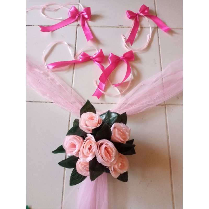 Bunga hiasan mobil pengantin artificial