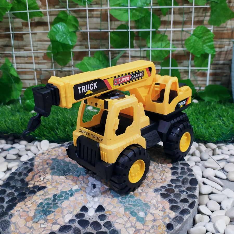 Mainan mobil truk crane anak edukasi - mainan kado anak