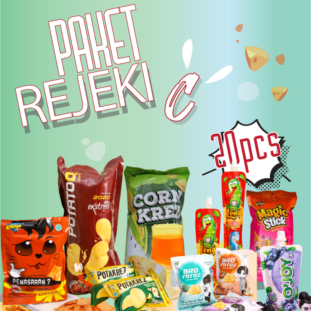 

PAKET REZEKI C 12 PCS + 8 PCS VARIAN SNACK DAN MINUMAN JELLY Bebas gula Fruity Gift Food