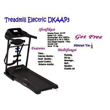 Treadmill Electric/Treadmill Elektrik DKAAP3, alat fitness,alat olahraga,alat kesehatan Aibo