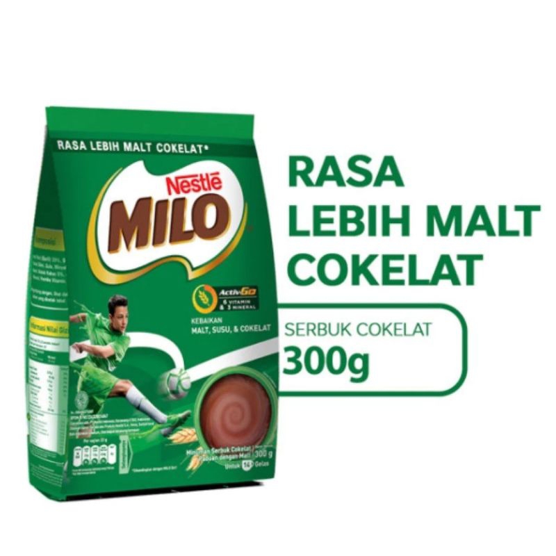 

Milo 300 gram Activ Go Minuman Serbuk Cokelat