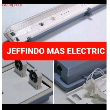 kap lampu tl waterproof 2x36 / kap neon tl outdoor 2x36 2 x 36 120cm