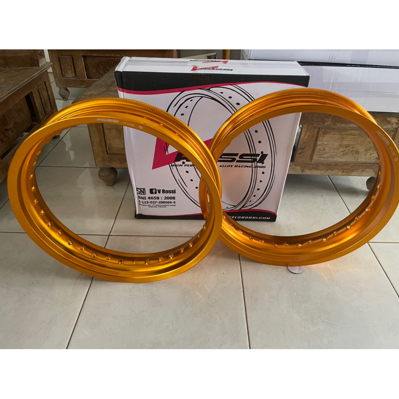 velg Rossi ring 17 tapak lebar uk300-350 warna gold(harga sepasang)