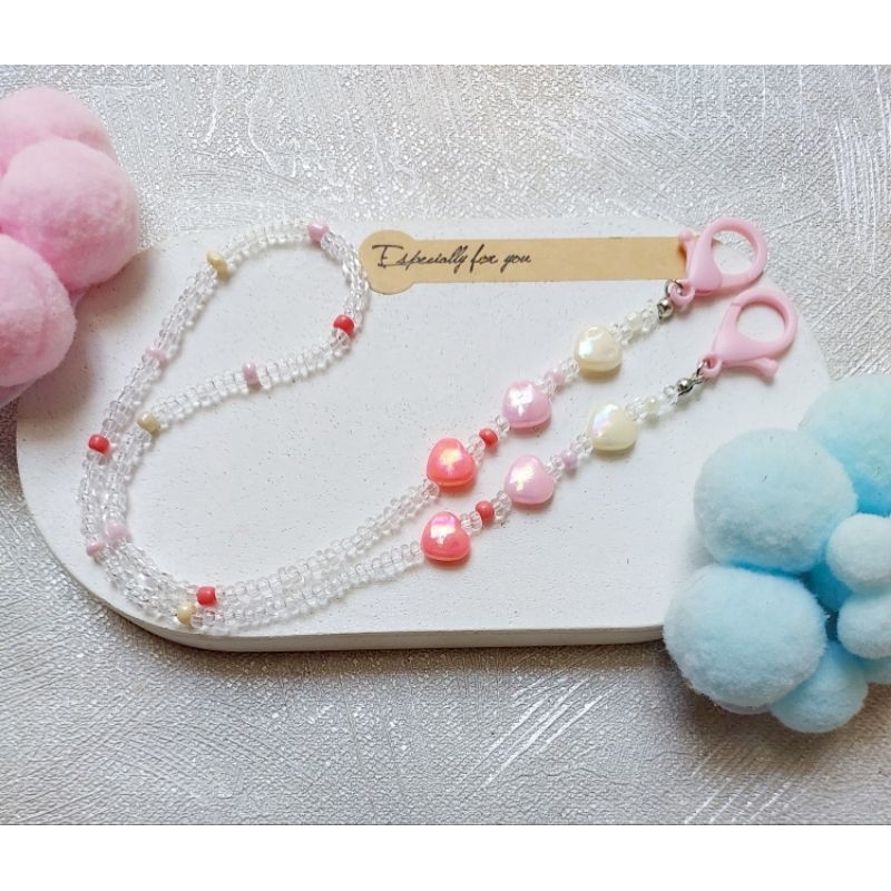 Kalung Masker Hati/ Kalung Masker lucu/ Kalung masker Anak dan Remaja