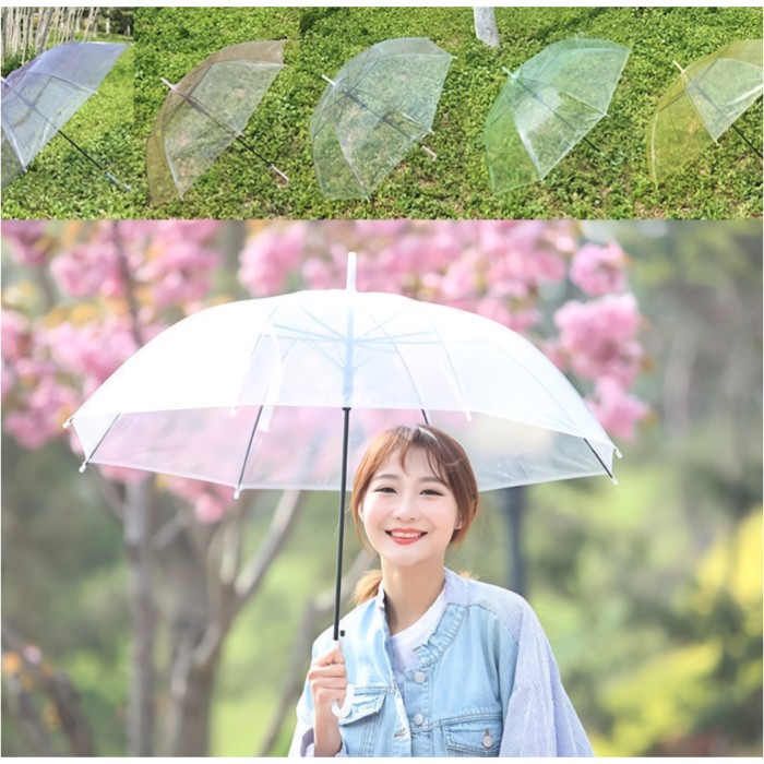 Payung Transparan Bening umbrella transparant Korea Japan Best Quality