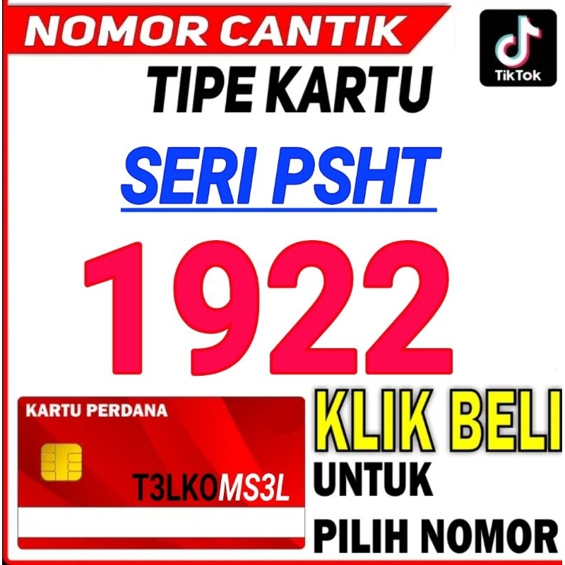 Nomor cantik simpati nomer cantik simpati 1922 PSHT  super rapih