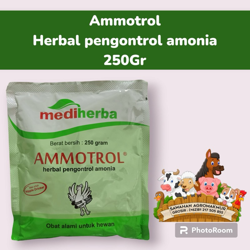 ammotrol 250gram obat penghilang amoniak bau kandang sapi kambing ayam babi domba itik bebek puyuh p