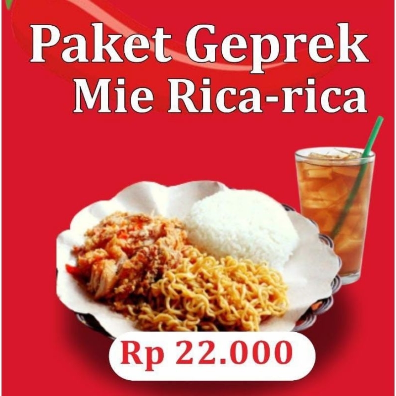

Paket Geprek Mie Rica-rica