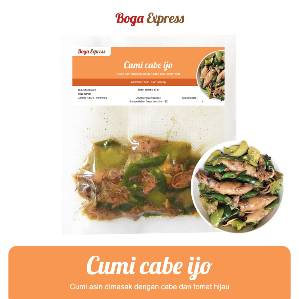 

Frozen Food Cumi Cabe Ijo / Lauk Praktis / Makanan Beku