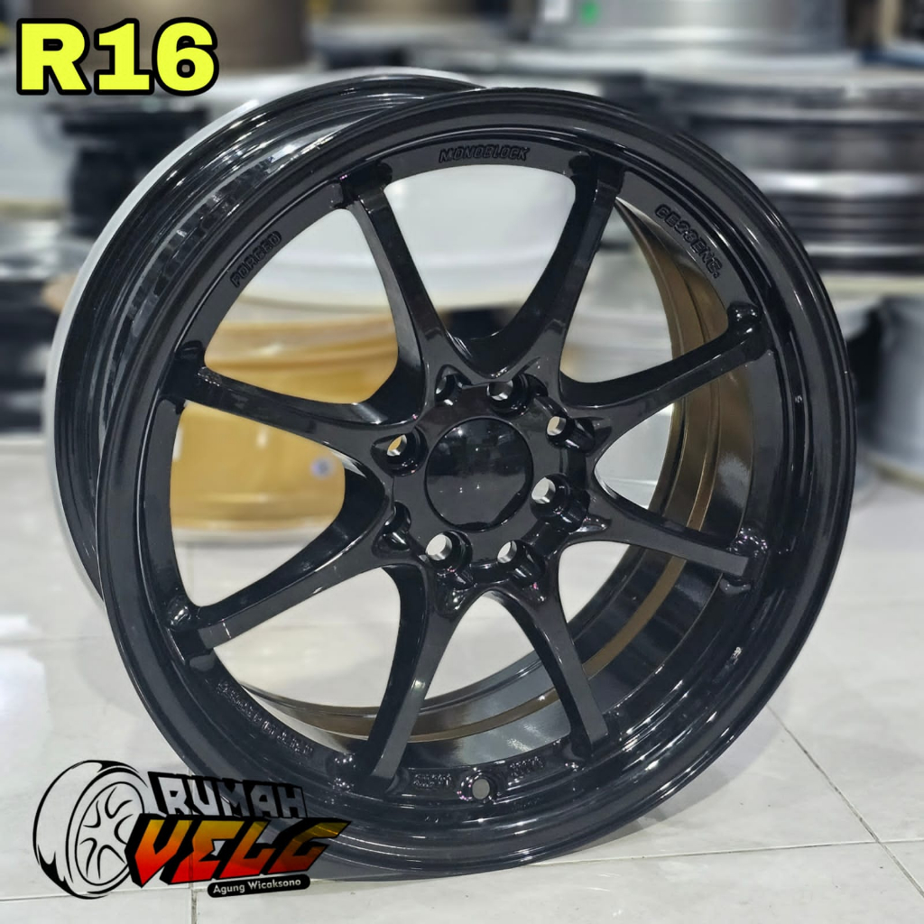 R16 Ce28 Pcd 4-100/114.3 (BLACK) VELG RACING MOBIL