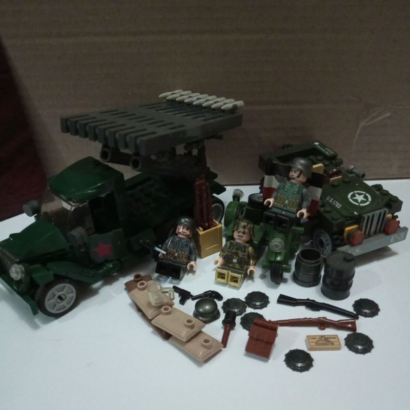 Lego minifigure WW2 Jerman US Rusia katyusha
