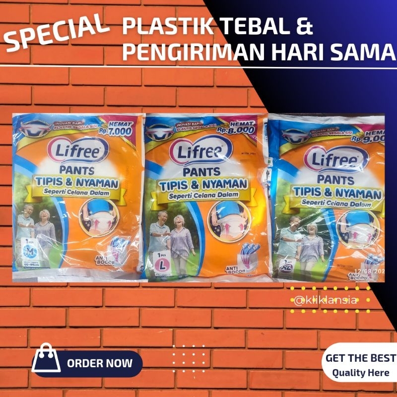 LIFREE M L XL 1 PCS POPOK CELANA LANSIA DEWASA ORANG TUA MATERNITY SEMUA USIA JENIS KELAMIN ORANG TU