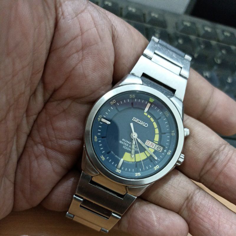 ~jam preloved seiko kinetic dial blue