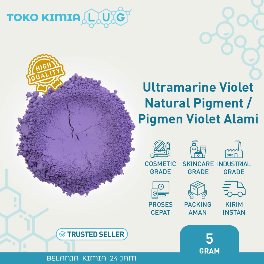 

Ultramarine Violet Natural Pigment / Pigmen Violet Alami 5 Gram