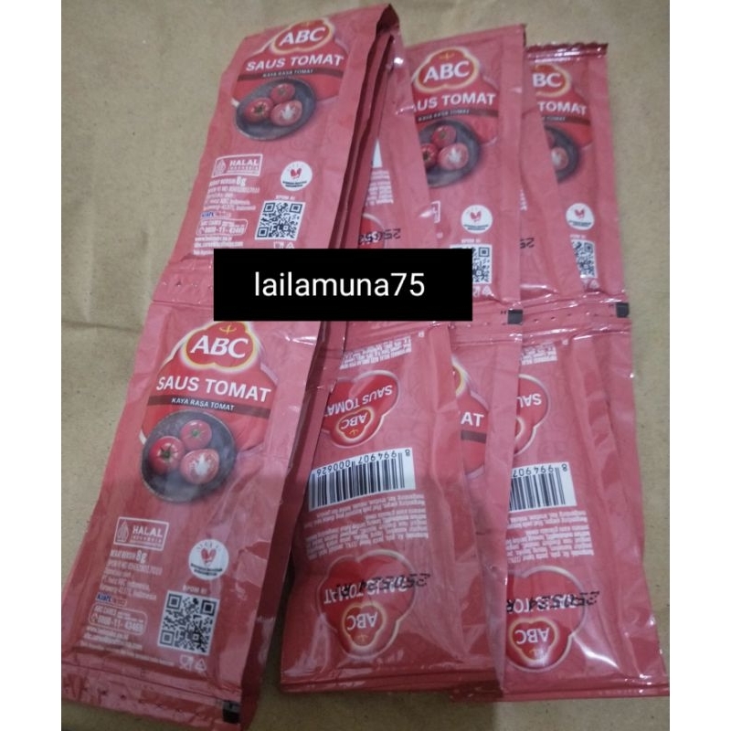 

saos tomat ABC renceng isi 14 sachet/ecer