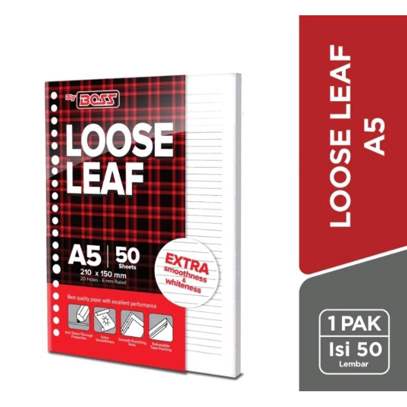 

LOOSE LEAF BIG BOSS A5 100 Lembar