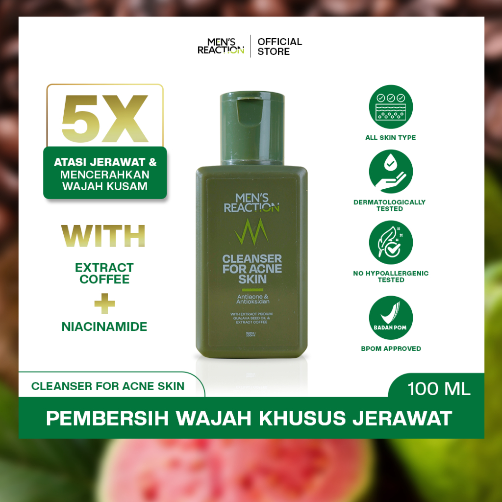 MENS REACTION Cleanser for Acne Skin - Mens Facial Wash