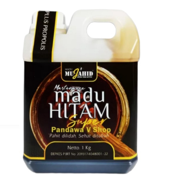 

PROMO!!!Madu Mujahid Hitam SUper Plus Propolis 1Kg [Kemasan Hitam] Harga Grosir IOriginal