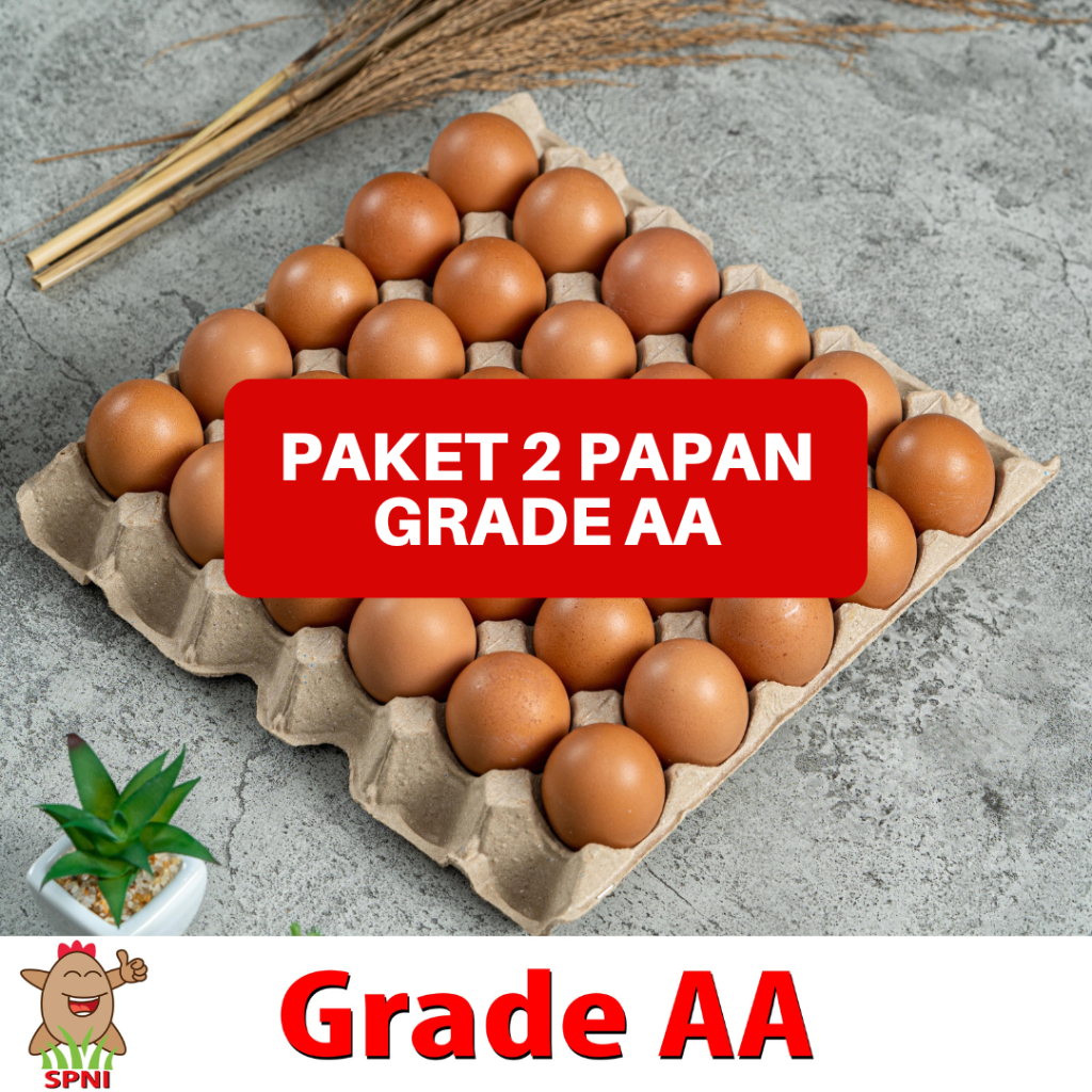 

Telur Ayam SPNI Super Jumbo (Grade AA 60 Butir) PAKET 2 PAPAN