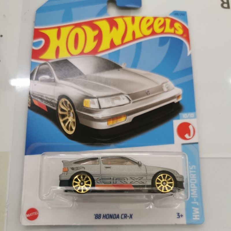 Hot Wheels 88 HONDA CR-X SILVER GREY ABU CHROME G23