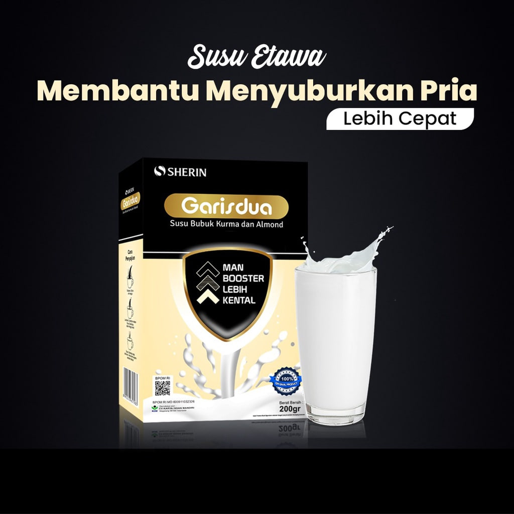 

Susu Garis dua For Man 200g - Susu etawa PREMIUM Untuk membantu menyuburkan Pria SUSU PROMIL