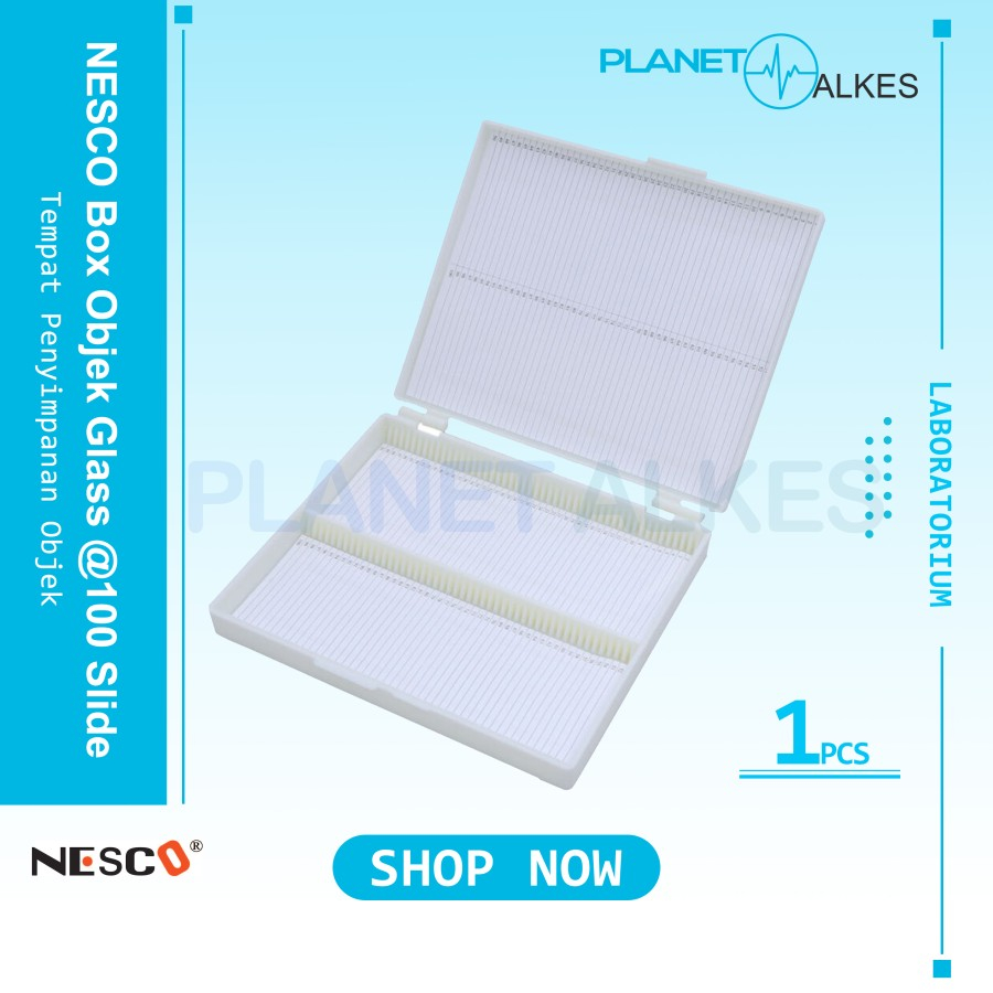 Box Slide Preparat Kotak Objek Glass Isi 100 NESCO Kotak Preparat 100 Slide