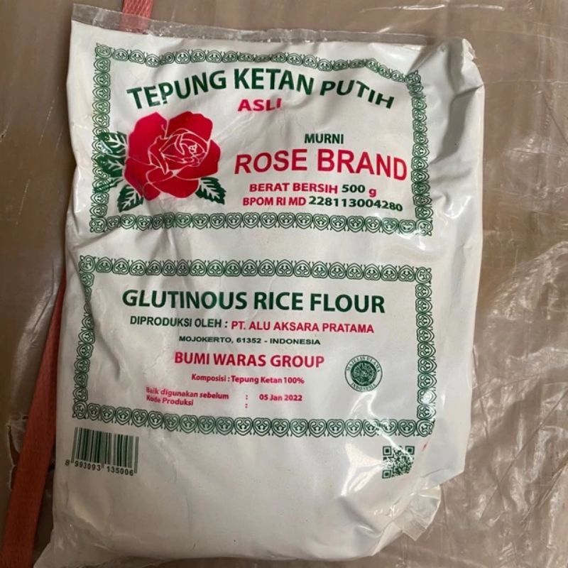

tepung ketan rose brand 500 gram