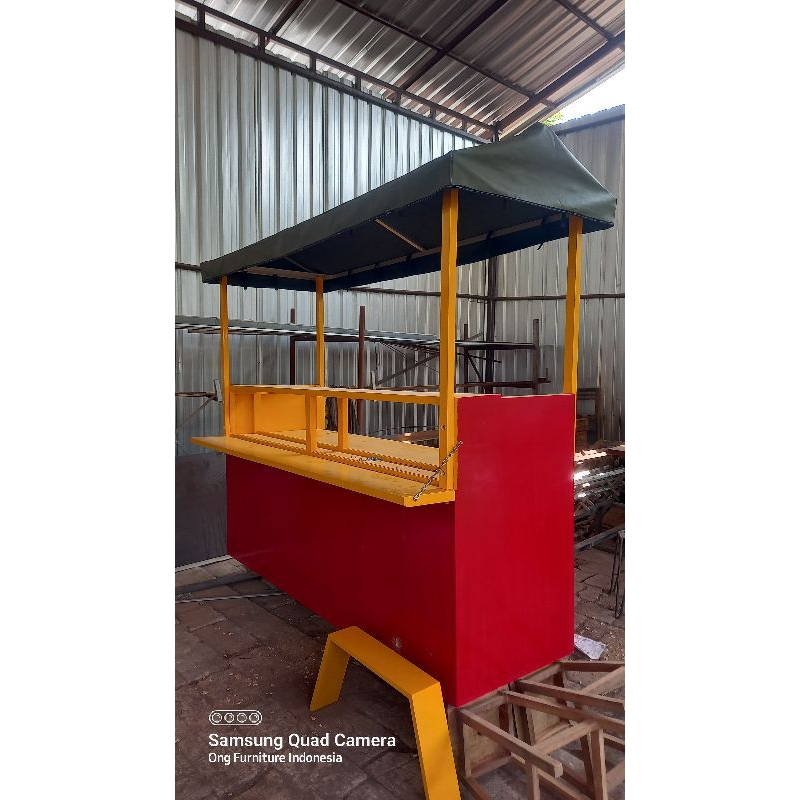 gerobak jualan sosis bakar | gerobak kayu jualan es jus es teh | gerobak dorong roda 3 | invoice