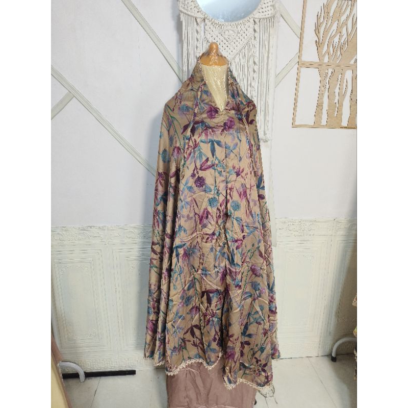 Mukenah dior silk motif 2in1
