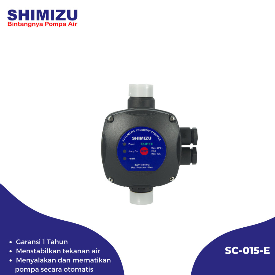 Promo Shimizu Pressure Control Sc 015E Shimizu Otomatis Pompa Shimizu Sc015E