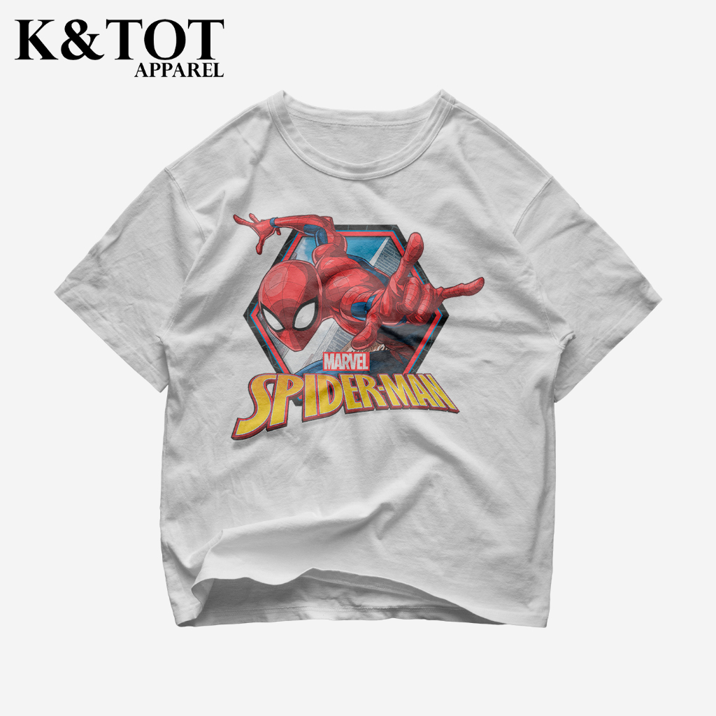 KNTOT - KAOS BAJU SPIDERMAN MARVEL AVENGERS | TSHIRT OVERSIZE VINTAGE PUTIH BOOTLEG - PRIA WANITA DE
