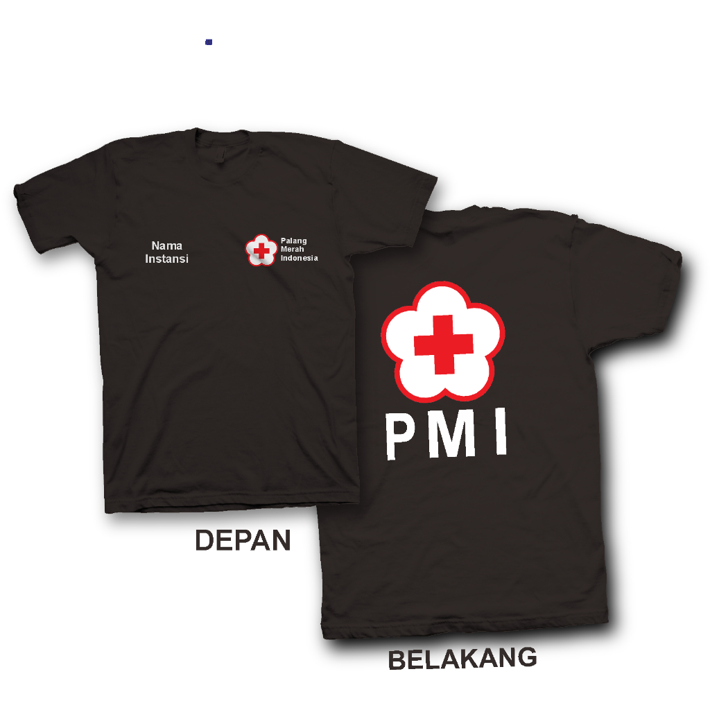 Kaos PMI Lengan Pendek/Kaos PMR Custom Nama Sekolah Premium