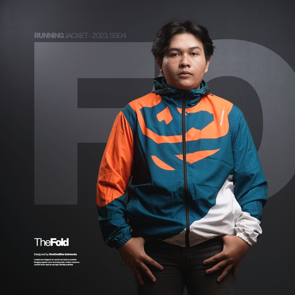 KSR ONEONENINE - JACKET RUNNING THE FOLD WHITE TOSCA ORANGE